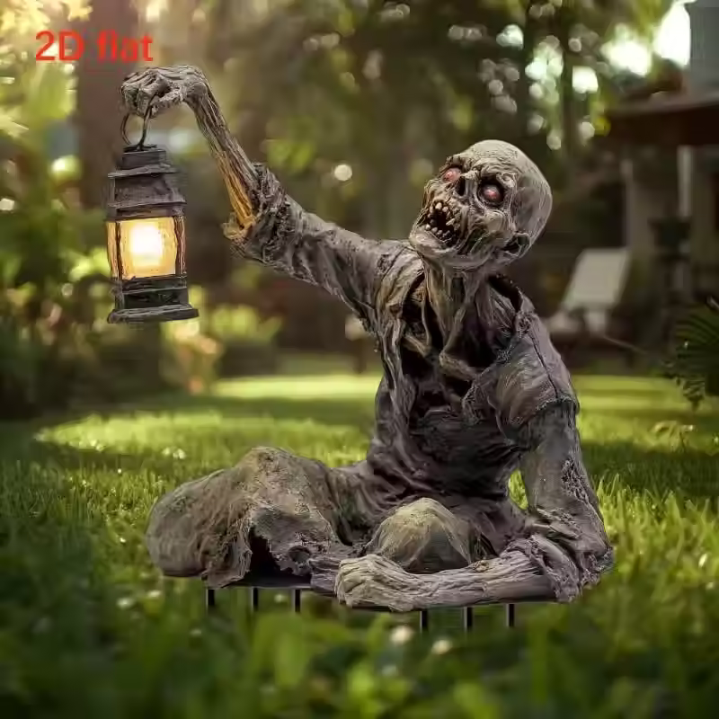 Halloween Zombie Lantern – Acrylic Garden Ornament