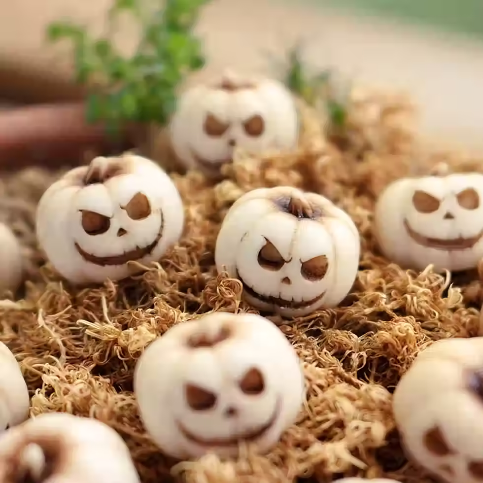 20pcs Resin Halloween Mini Pumpkins – Creepy Garden Décor