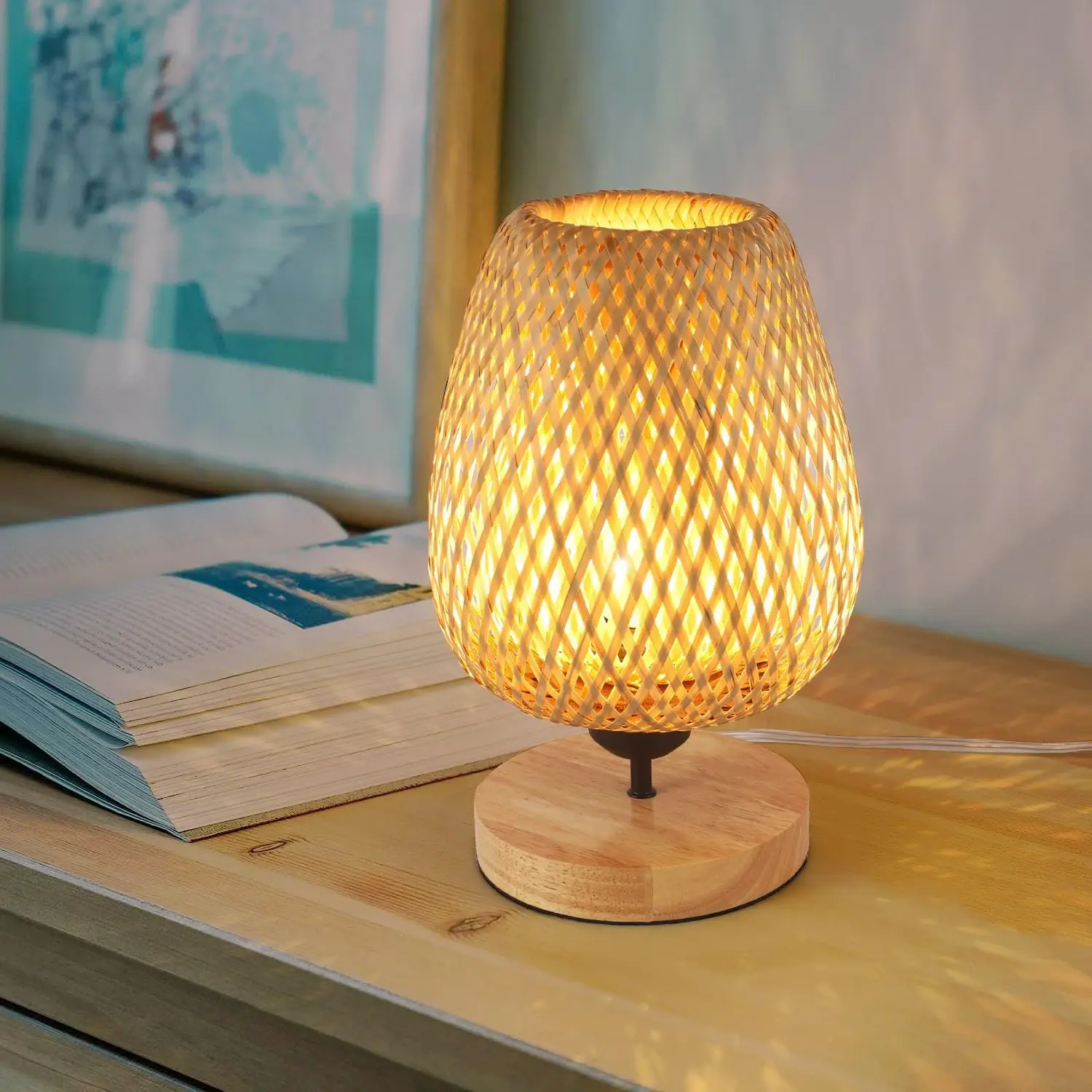 Modern Wooden LED Table Lamp
