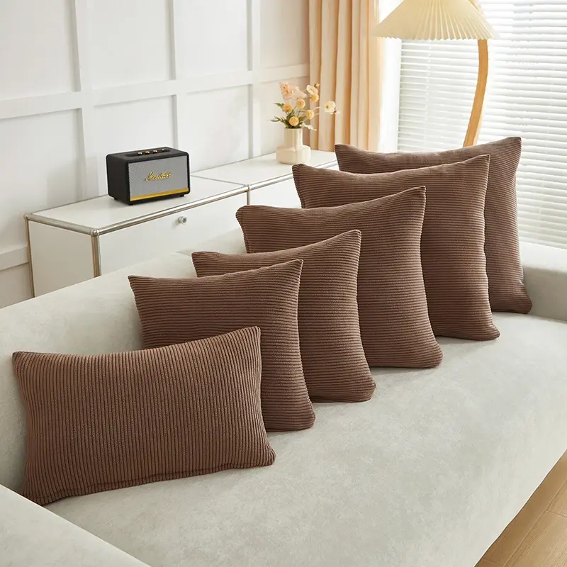 Thumbnail: Soft Striped Throw Pillow Cover