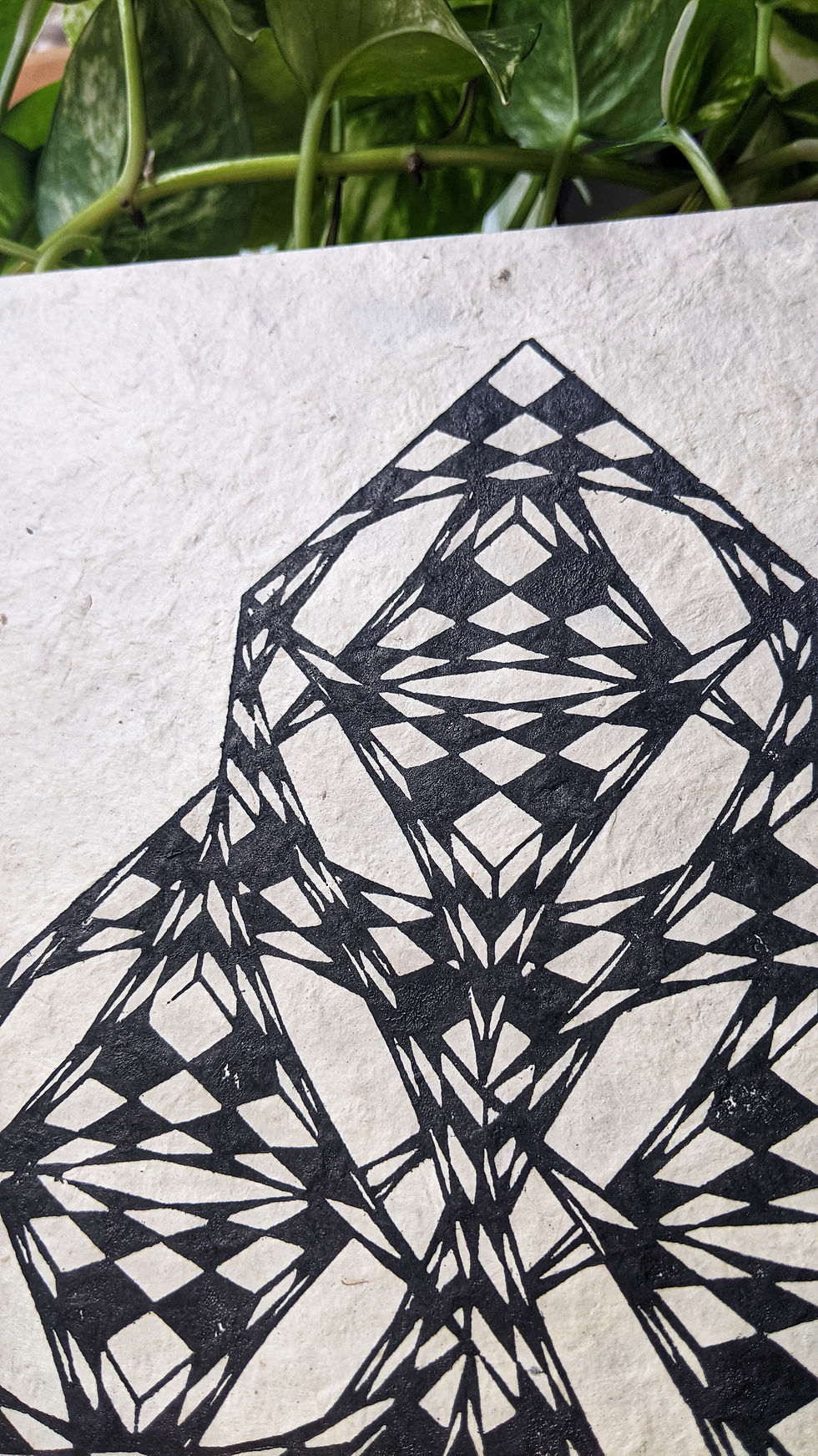 Miniature : Linogravure "Optical"