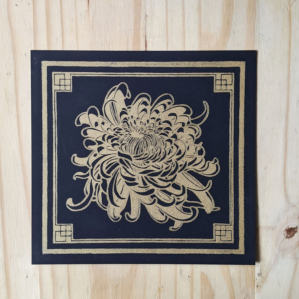 Miniature : Chrysanthème - set de 2 - Or foncé