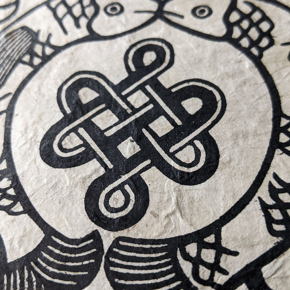 Miniature : Linogravure Népal signs