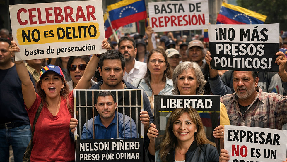 Celebrar no es delito: advertencias sobre la criminalización de la expresión política de ciudadanos venezolanos