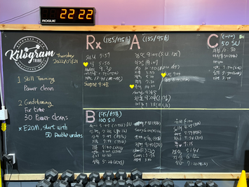 2022/07/21 Power Cleans, Double Unders