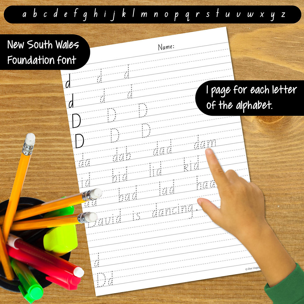 Thumbnail: Australian Handwriting Practice Book 2 NSW Foundation Font Worksheet
