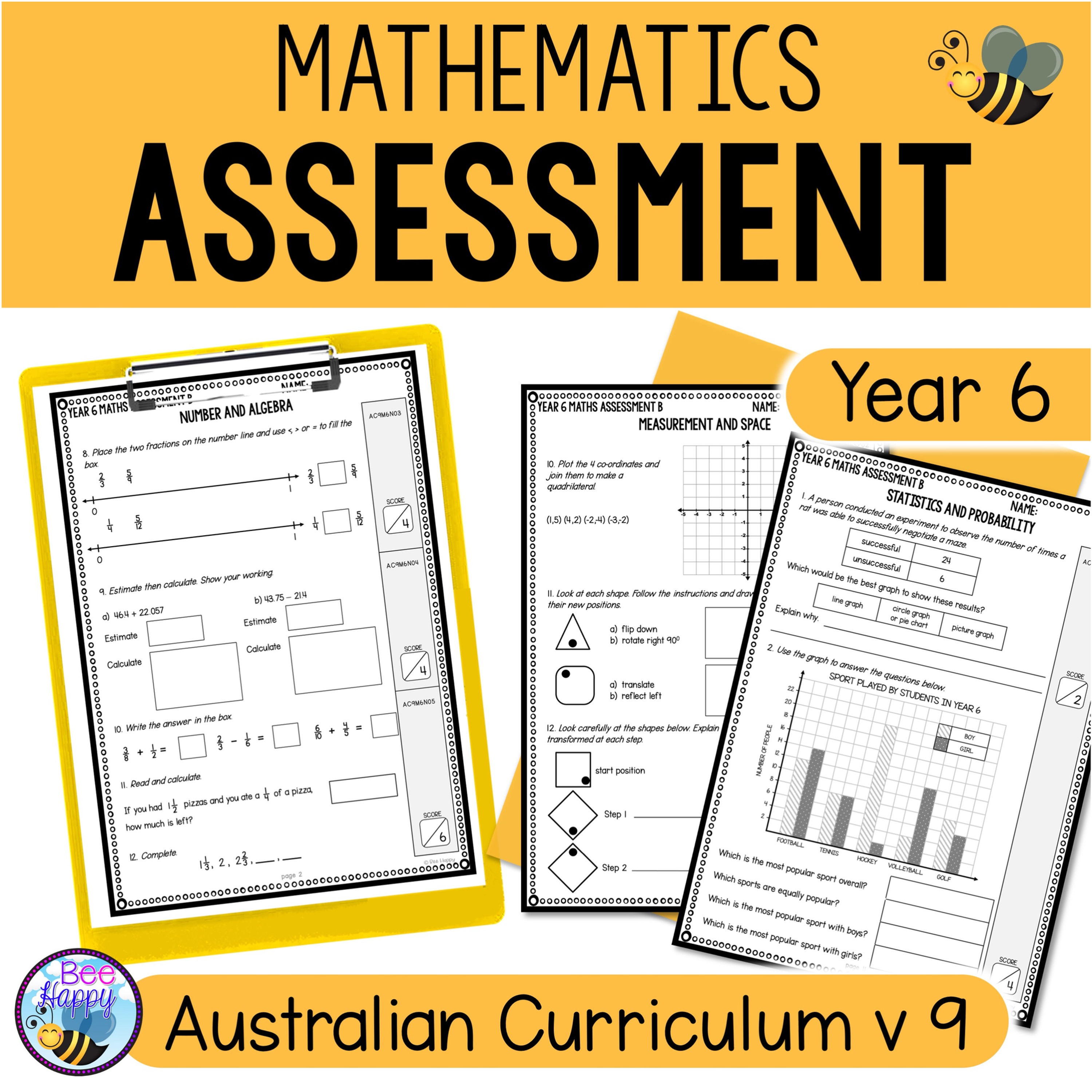 Maths Assessment Year 6 Australian Curriculum v9 Cover
