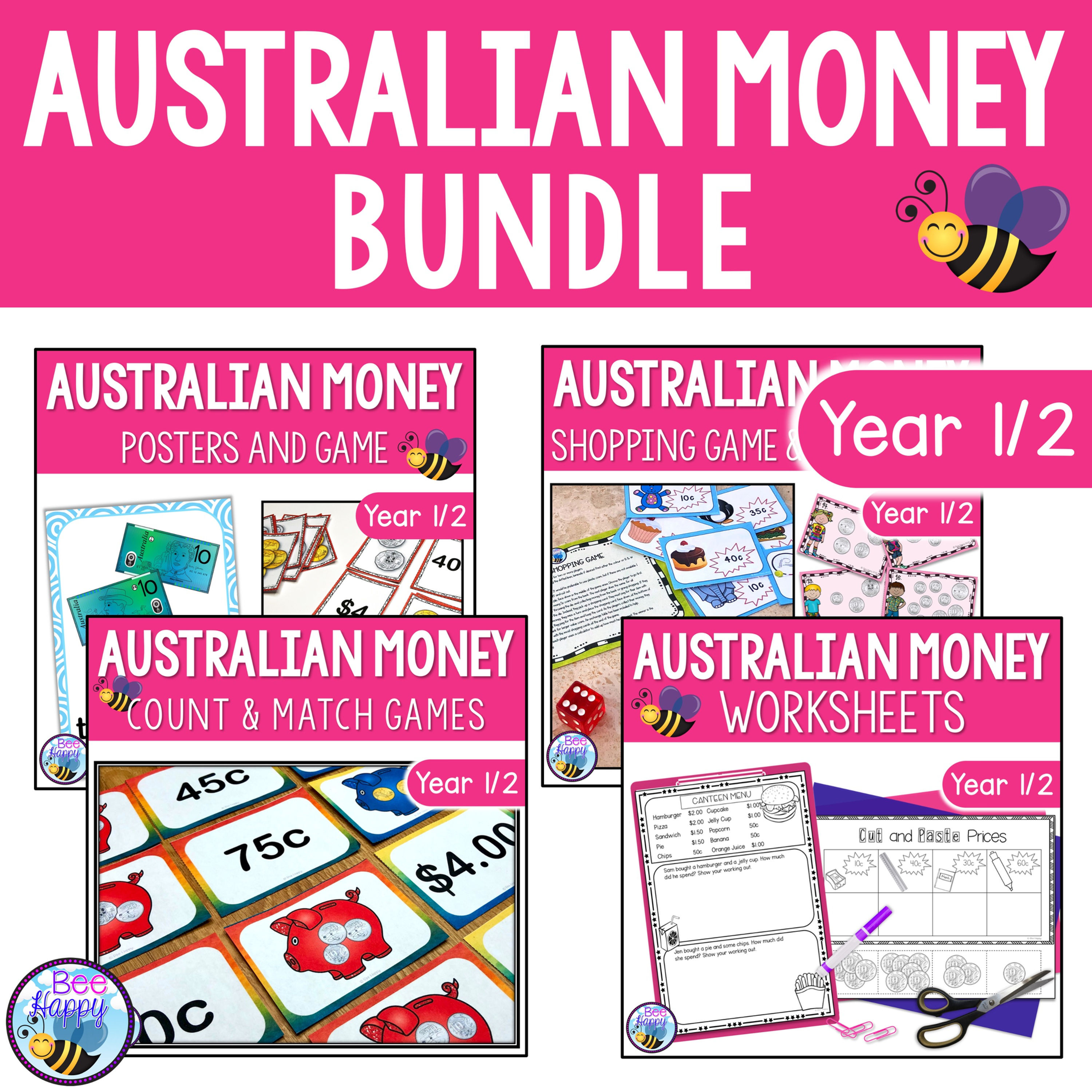Australian Curriculum Money Bundle Year 1/2 Cover