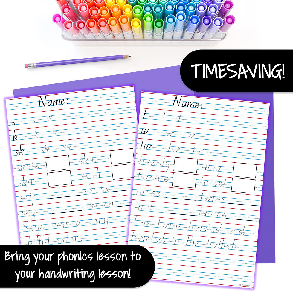 Thumbnail: Australian Handwriting Practice Beginning Blends Worksheets 2