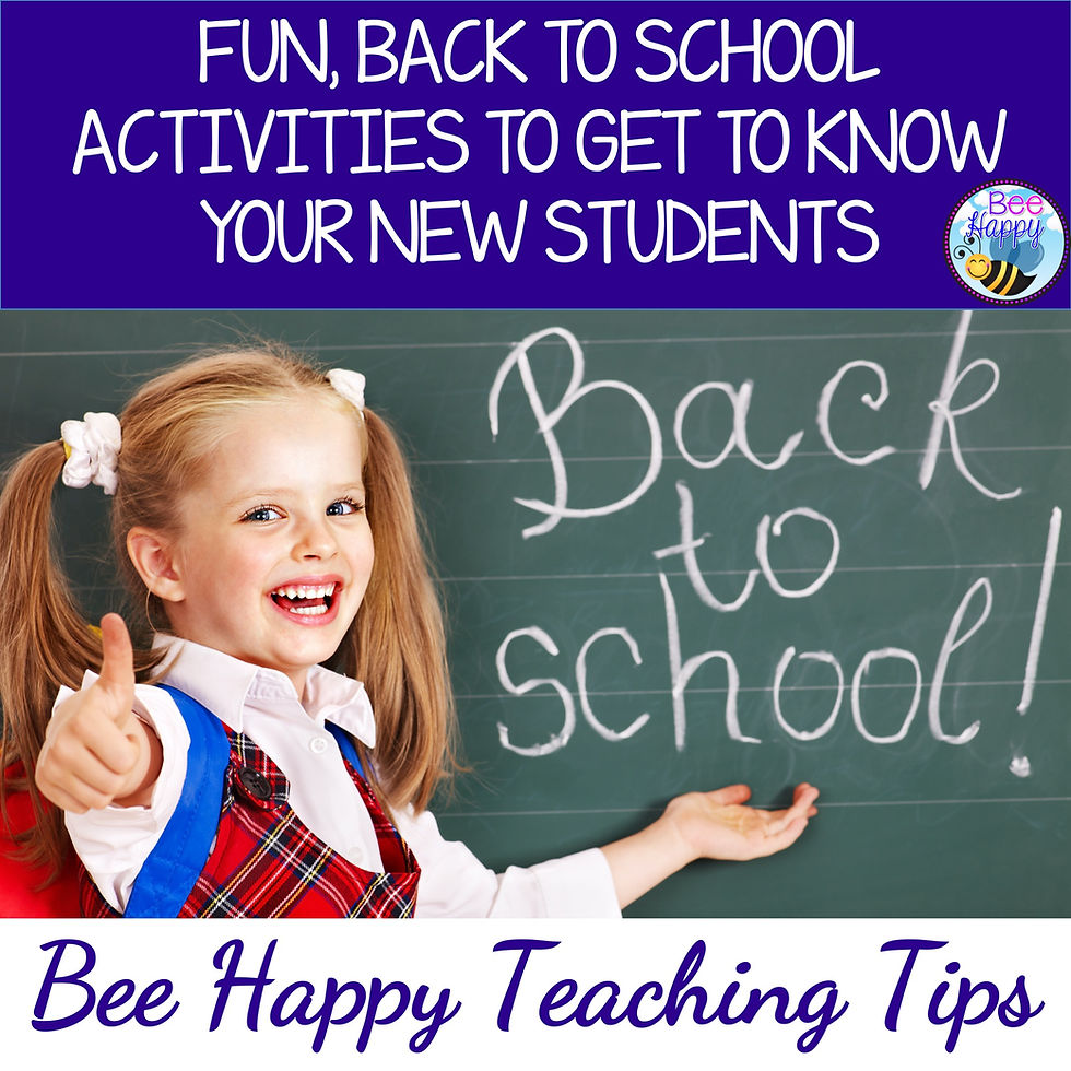Australian curriculum activities for back to school