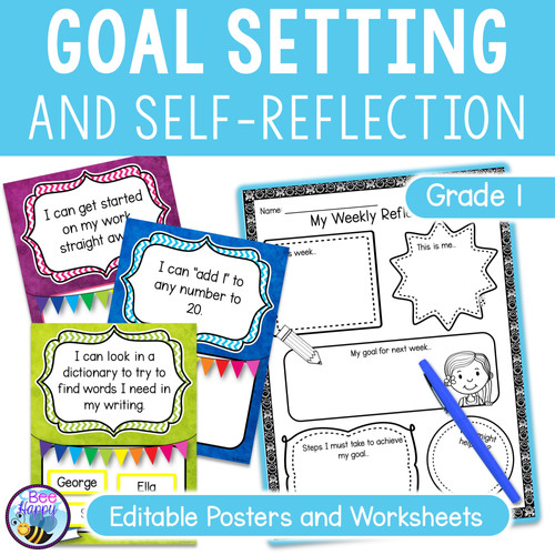 Goal Setting And Self Reflection Grade 1 Bee Happy Teaching Goal Setting And Self Reflection Grade 1 Bee Happy Teaching