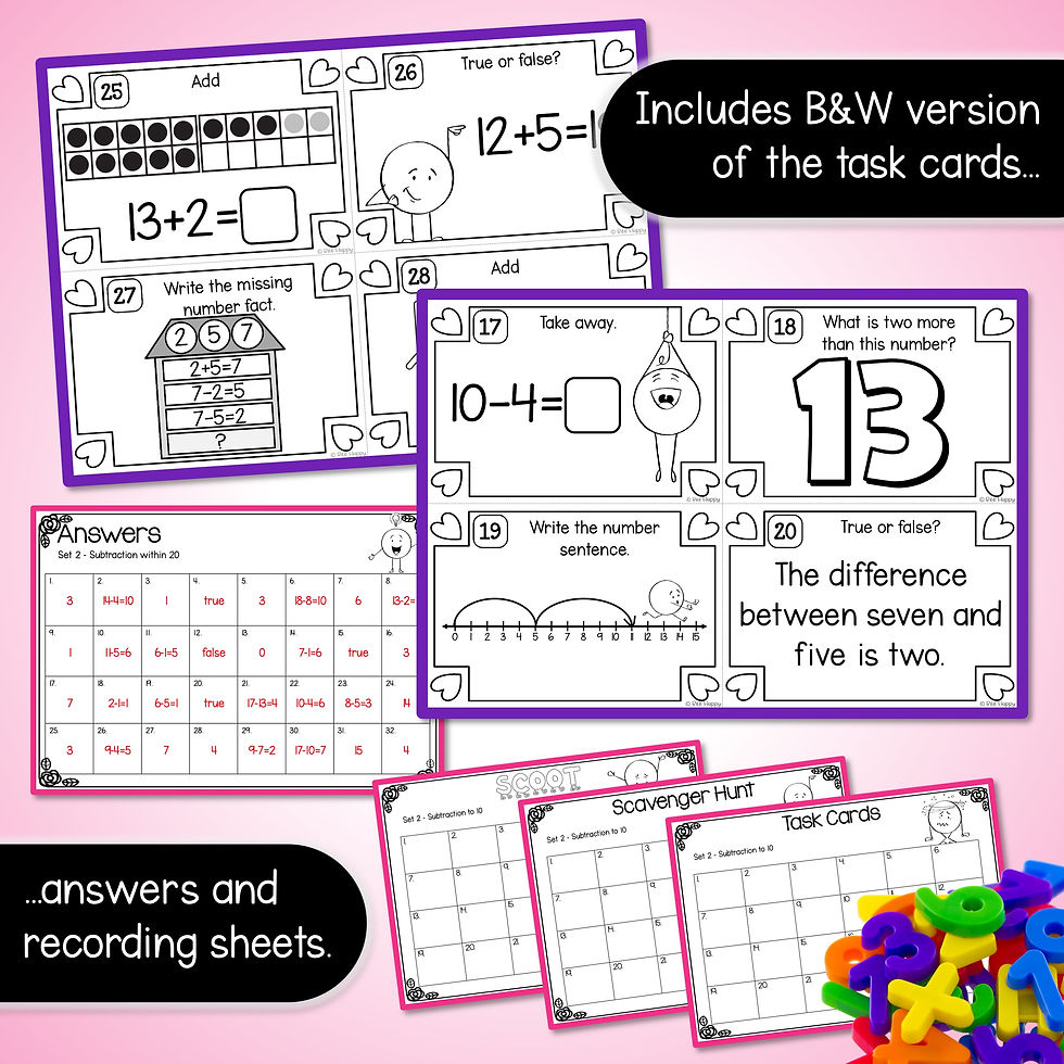 Thumbnail: Year 1 Addition and Subtraction Recording Sheets