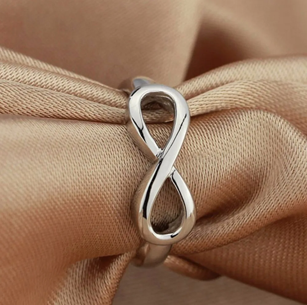 Miniatura: Fashion Silver Color Infinity Ring Eternity Ring Charms Best Friend Gift Endless