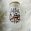 Thumbnail: Customized Coffee Frosted Glass Bottle With Bamboo Lid & Glass Straw 