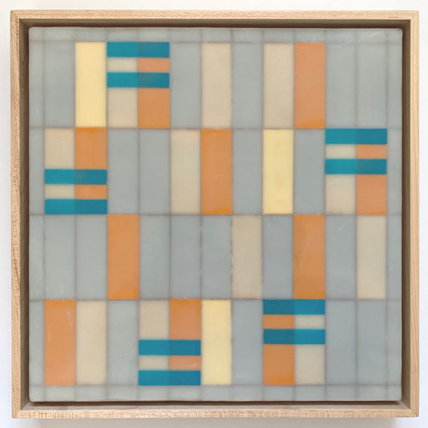 abstract art encaustic sculpture assemblage mixed media