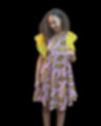 Robe mini en wax manche dentelle