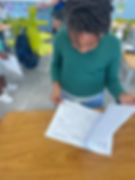 A student checking out the new Turks and Caicos shark activity packet created by Sharkopia
