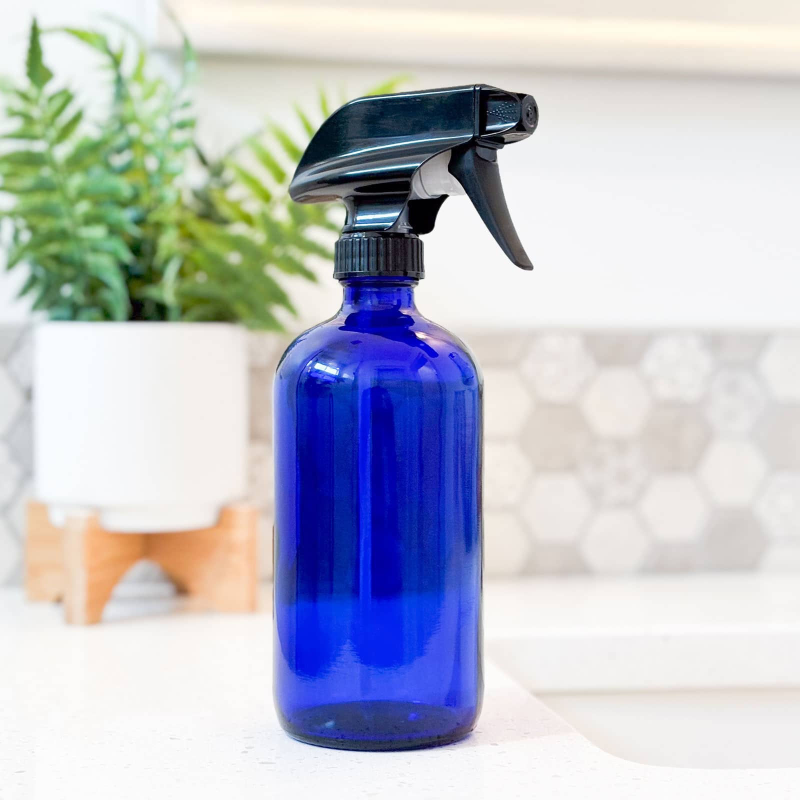 16oz Cobalt Glass Sprayer Bottle
