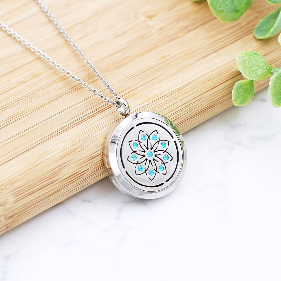 Thumbnail: Blue Flower Diffuser Necklace
