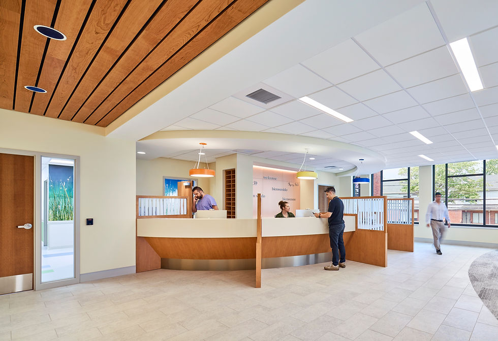 The reception area at the Fair Haven Community Heath Care's new facility