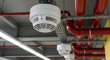 Shot of smoke detectors