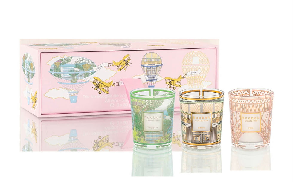 Miniaturbild: BAOBAB - Trio Travel Candles - Singapore-Athens-Paris