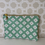 Miniaturbild: TASCHE – CLUTCH – Raute Cyan