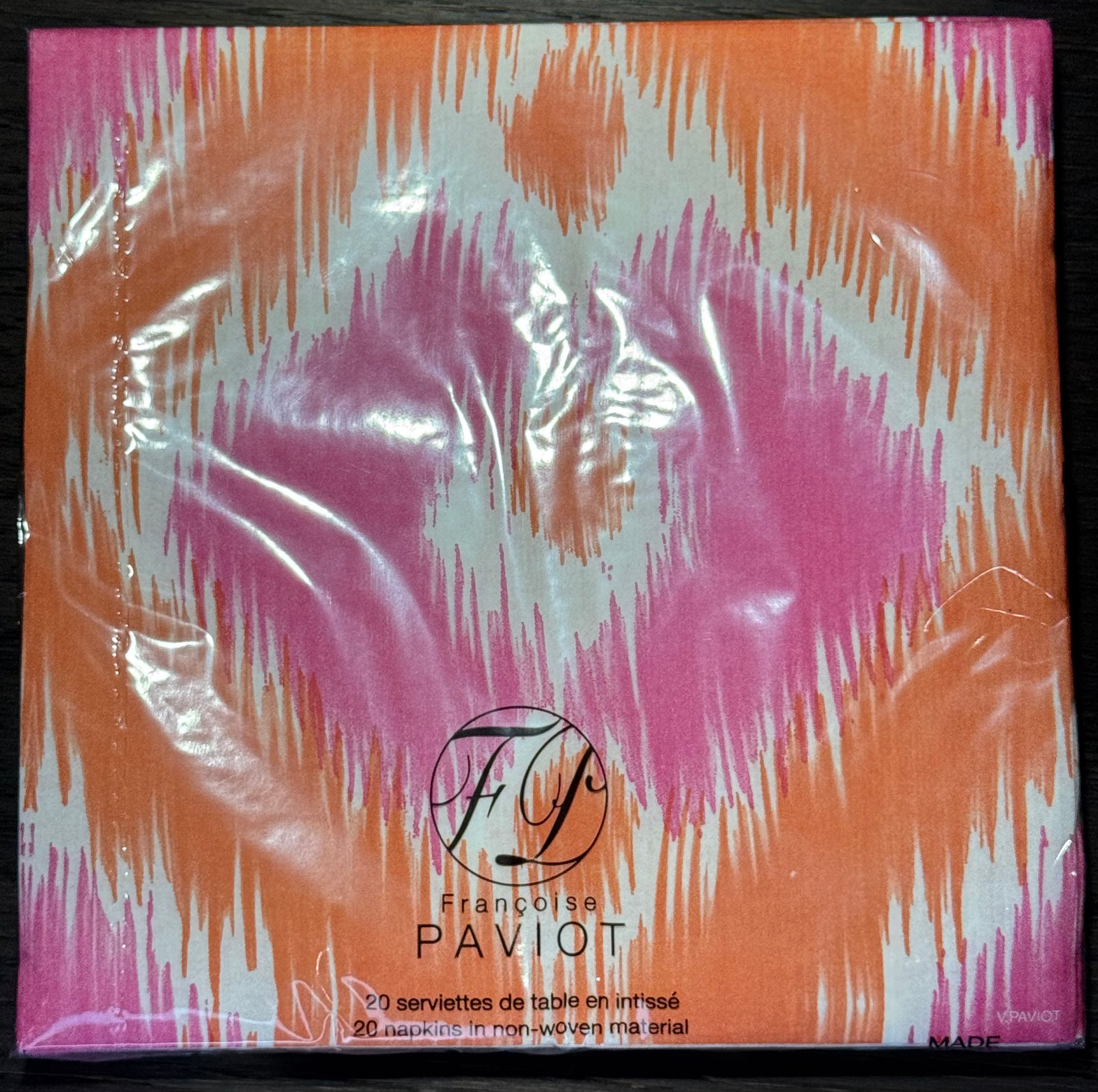 SERVIETTEN – Françoise Pavot – Pink Orange – 40 x 40 cm