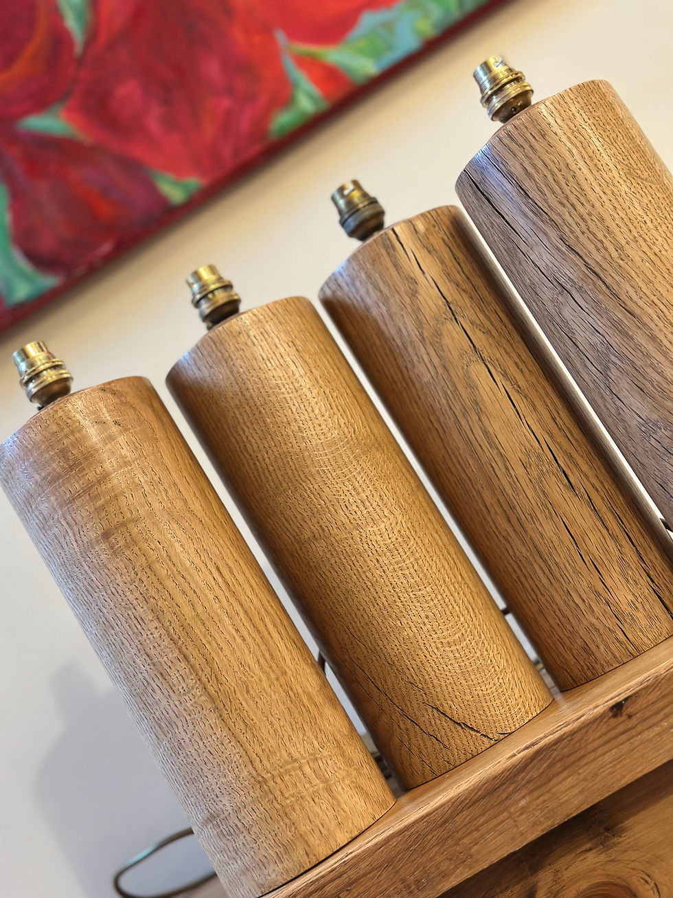 Thumbnail: Solid Oak Reclaimed Lamp Base