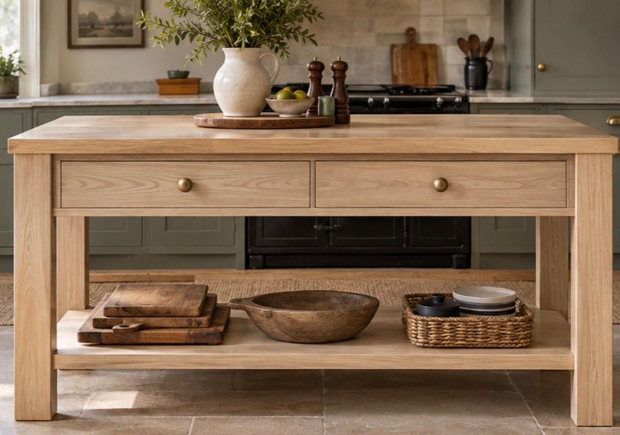 Handmade Solid Ash Kitchen Island
