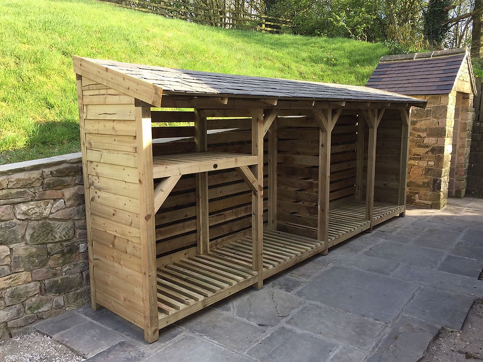 Thumbnail: Large Log Store with Kindling Shelf holding five tonnes of logs