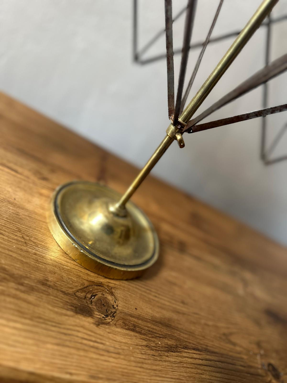 Antique Brass Wool Yarn Winder View of Base