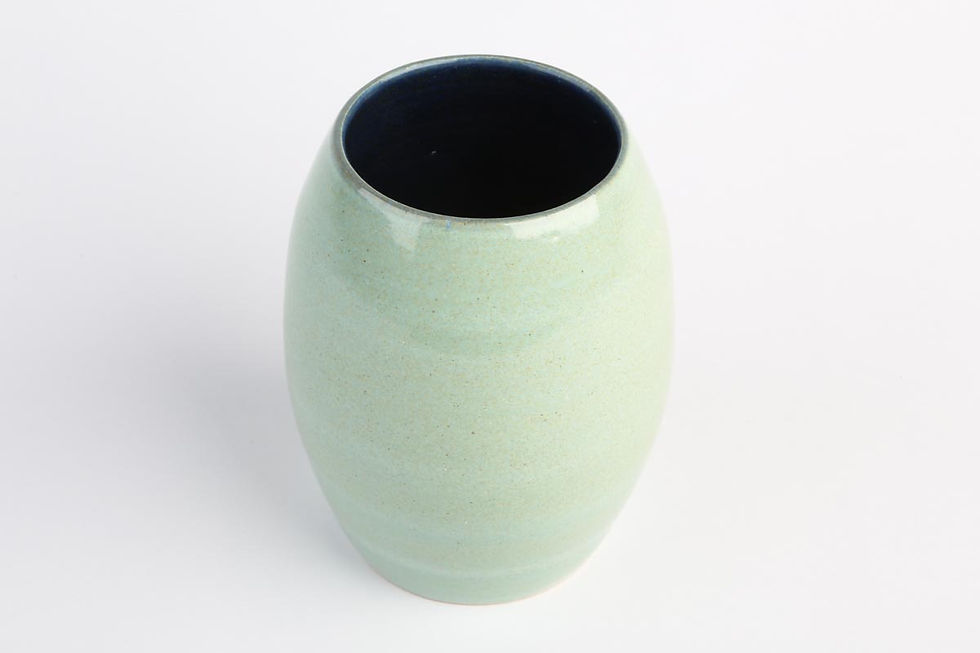 Miniaturbild: Vase lindengrün mit zwei Streifen