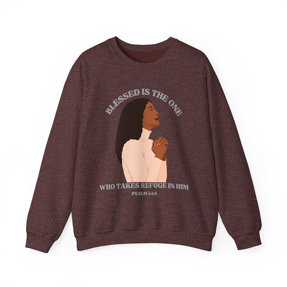 Thumbnail: Christian Based Bible Verse Gift Psalm 34 Crewneck Sweatshirt