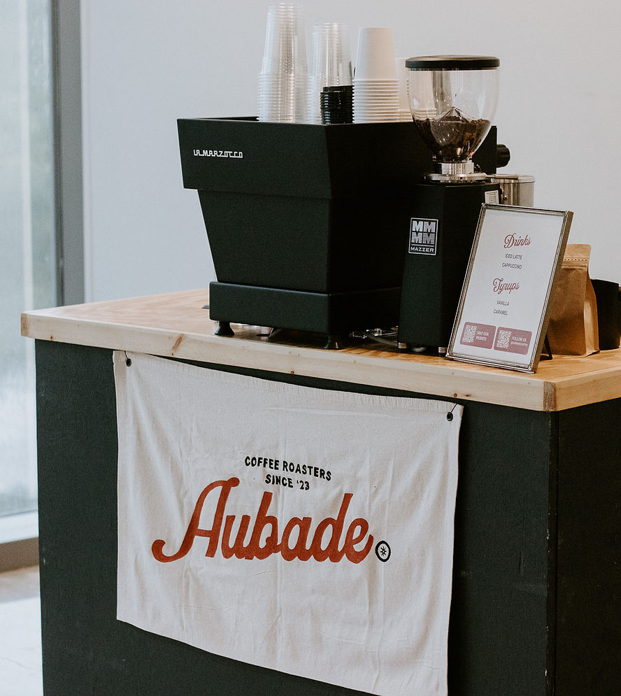 Aubade Coffee mobile coffee cart and team in Princeton, WV