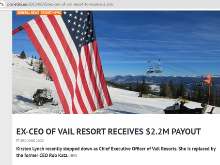 Vail Resorts Ex-CEO gets 2.2 Million