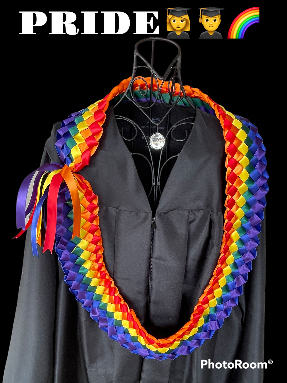 Thumbnail: Rainbow 🌈  Graduation Lei, Pride LGBTQ Lei