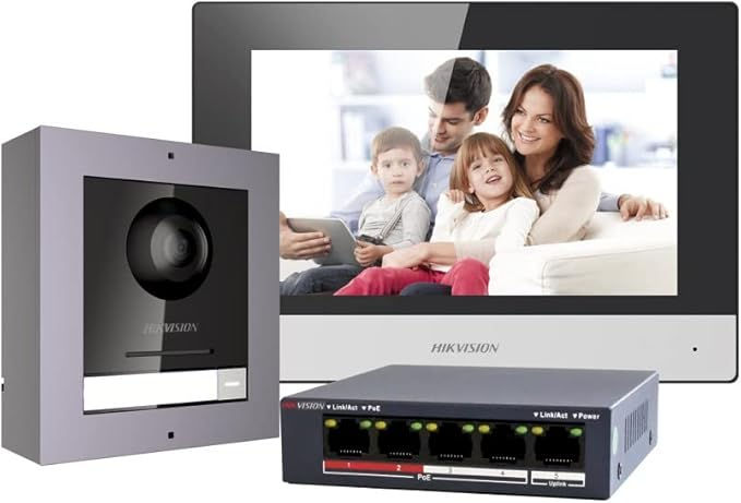 Hikvision Video Intercom Kit DS-KIS602 - IP Based Video Door Phone/Bell, 7-inch