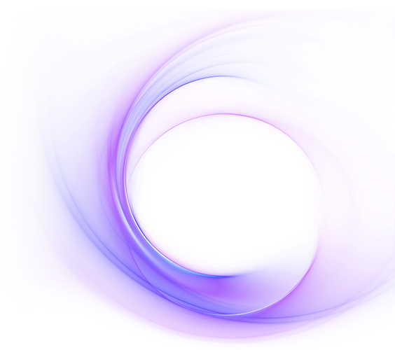 An abstract, fluid-like shape with vibrant gradients of blue, purple, pink, and teal, resembling flowing energy or light