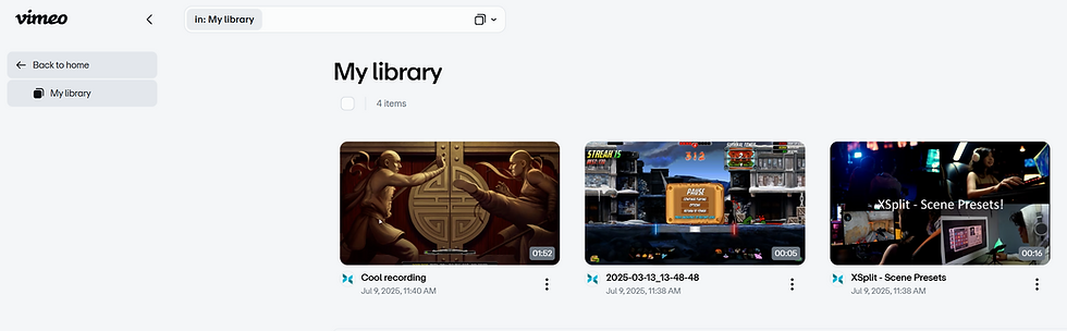 Videobibliotek på Vimeo