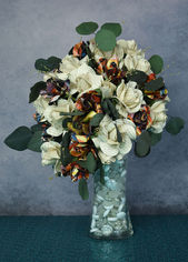 Roses and rose buds made out of the US Constitution printed on parchment and Spider-Man Comics (Bride's Bouquet)