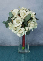 Roses and rose buds made out of the US Constitution printed on parchment and Spider-Man Comics (Maid of Honor Bouquet)