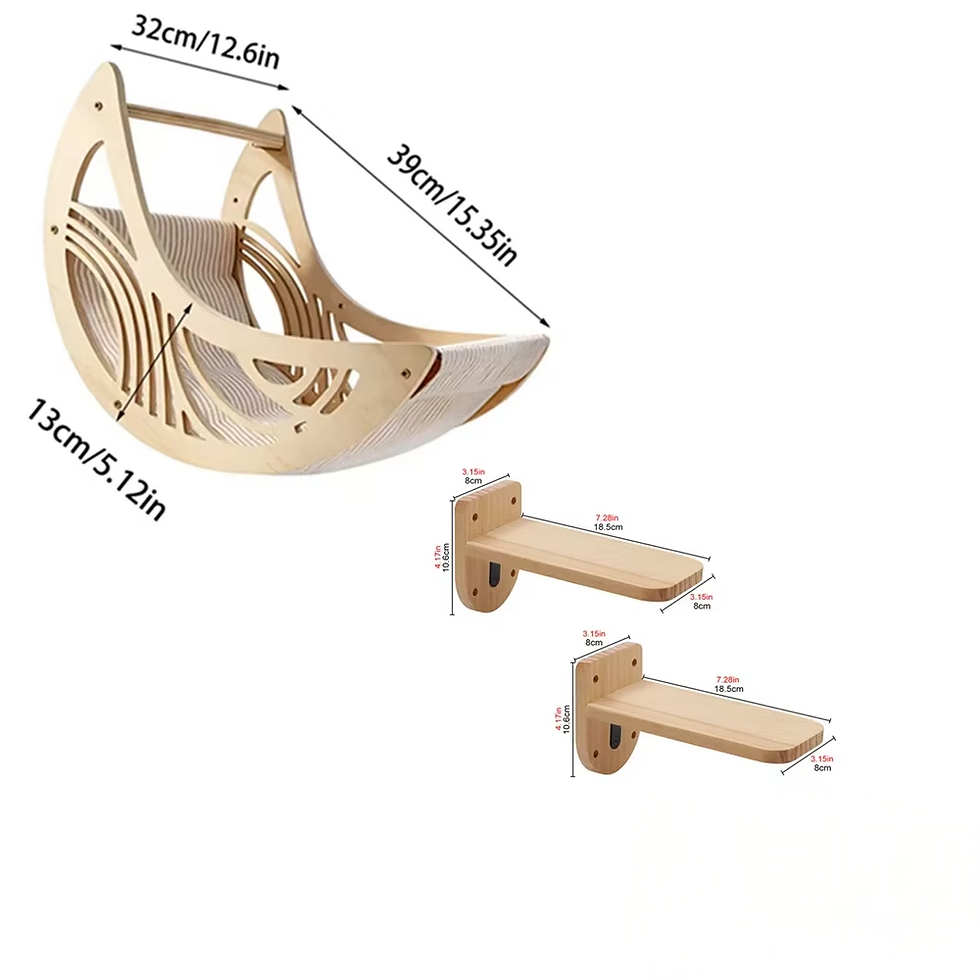 Thumbnail: Wall Mount Cat Furniture Natural Wood Floating Cat Shelves Indoor Kitten Climbin