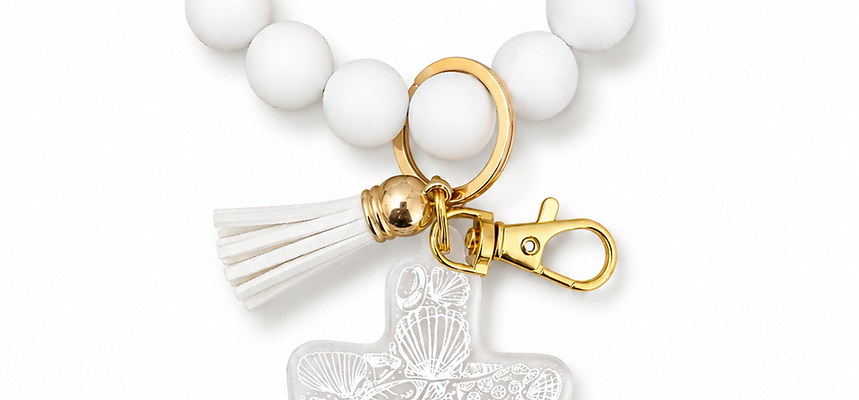 Shell Cross Keychain