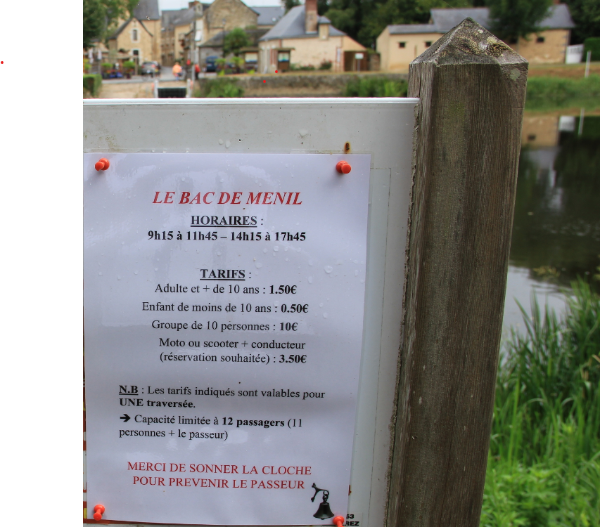 Horaires et tarifs du bac