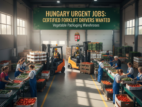 Hungary Opens Urgent Jobs for Certified Forklift Drivers in Vegetable Packaging Warehouses