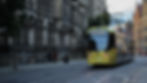 Manchester Metrolink travelling to East Didsbury through city