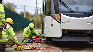 Firefighters in Edinburgh display technical expertise as they lift tram