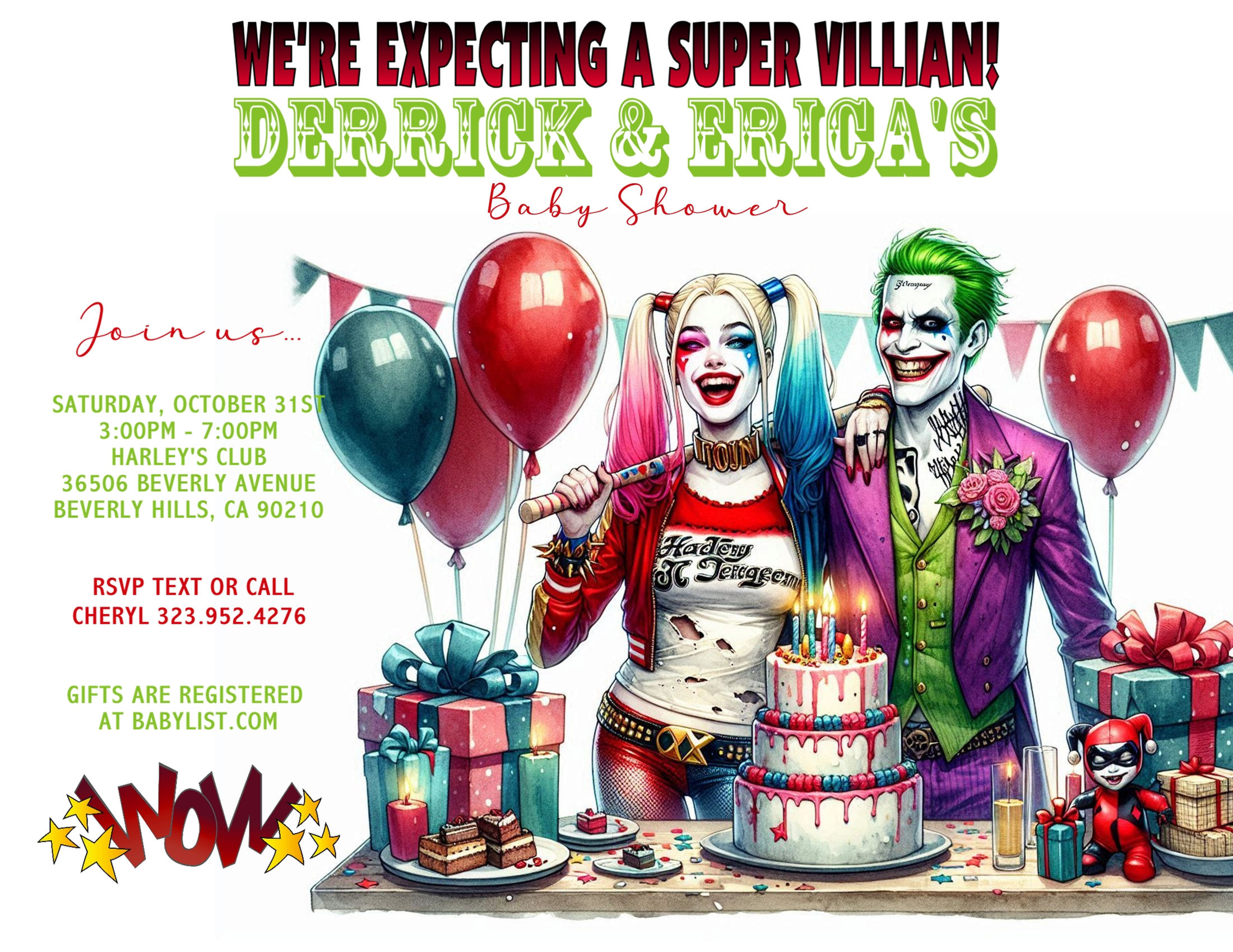 Wild Couples Baby Shower Invitation (sold in sets of 10)