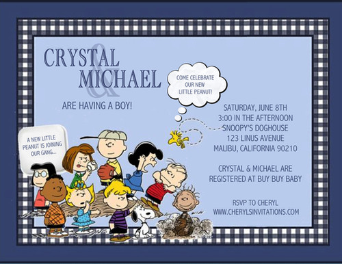 Peanuts Gang Baby Shower Invitations Sold In Sets Of 10 Cheryl S